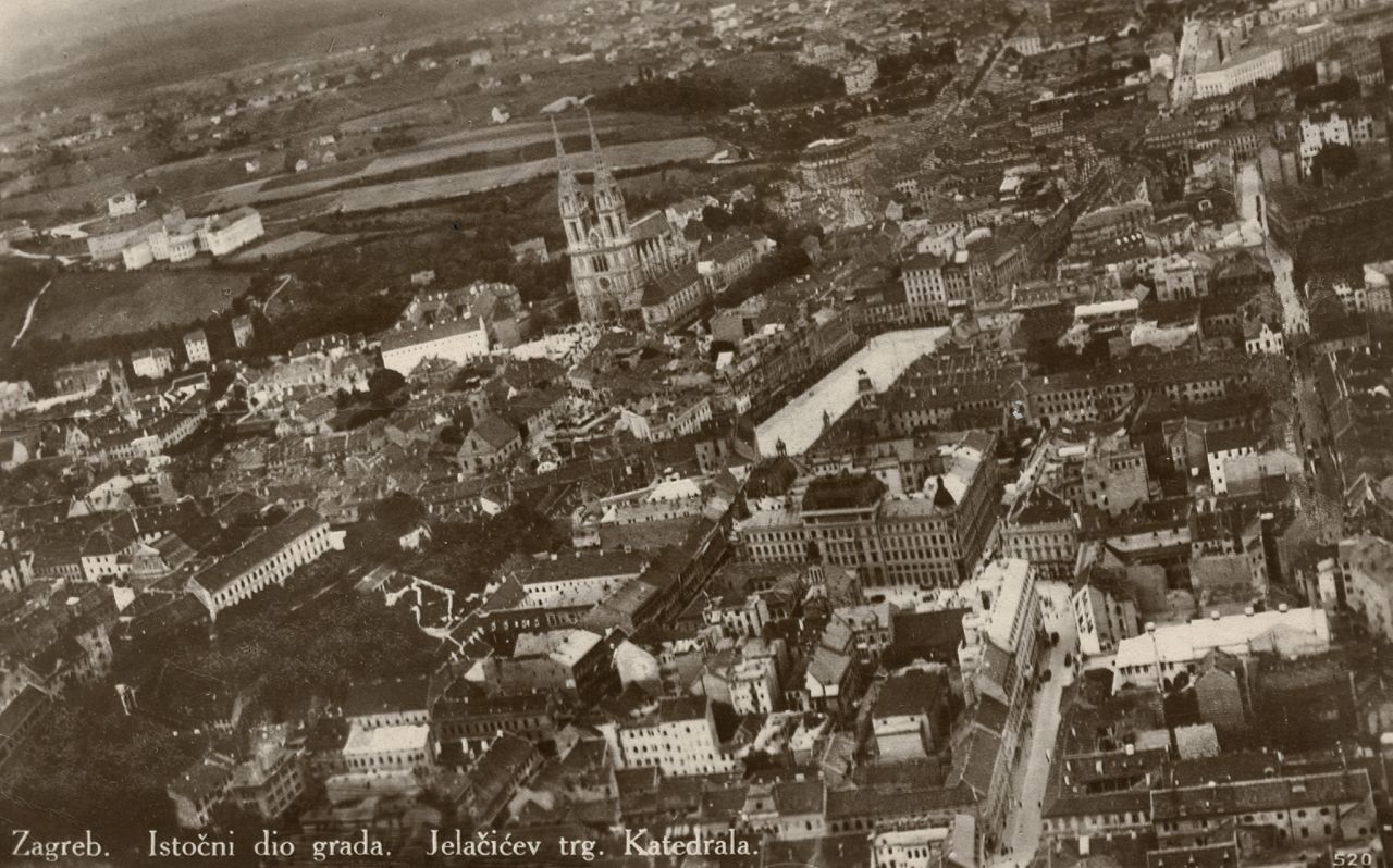 Panorama Zagreba oko 1928. godine